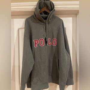 Polo grey hooded sweatshirt in size 4X.